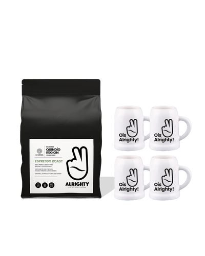 Wiesn Set: Kolumbien Espresso (250g) & 4x Maßpresso